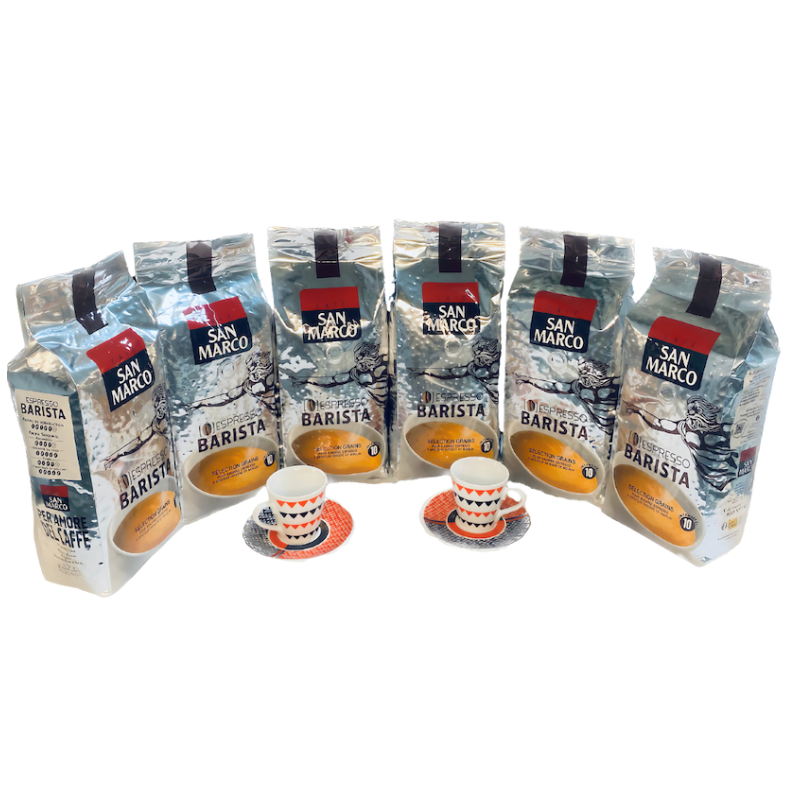 Café en grains San Marco Barista 6 X 1kg