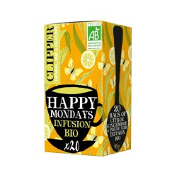 Infusion bio Happy Mondays citron gingembre & poivre noir Clipper