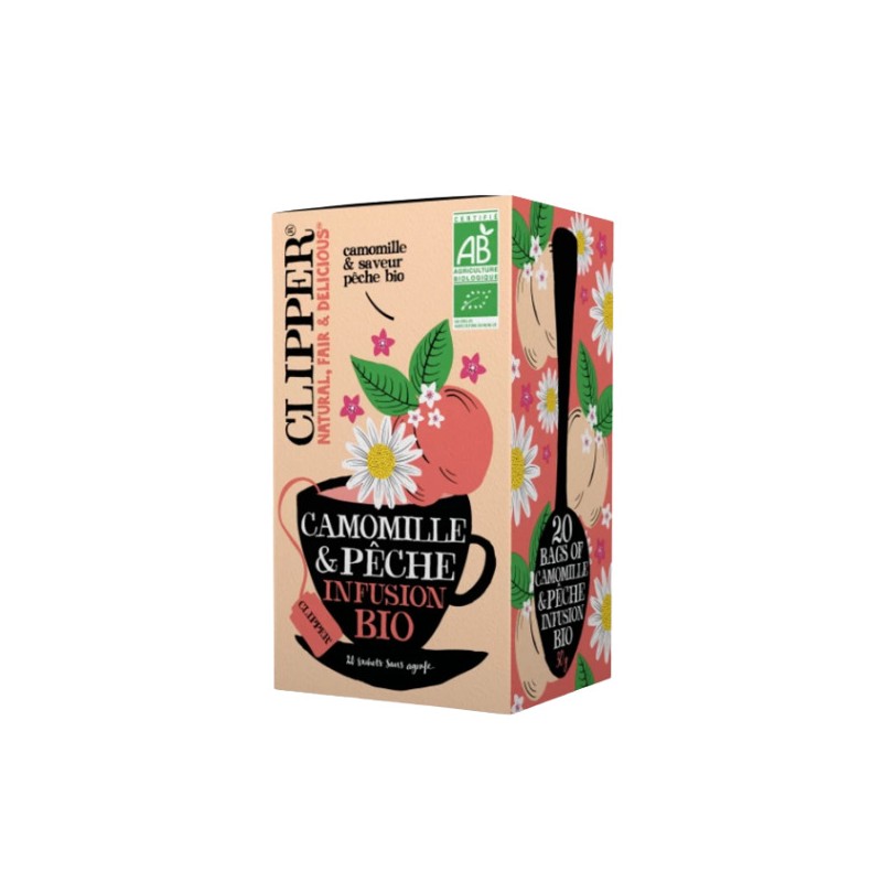 Infusion bio camomille pêche Clipper