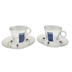 Coffret tasses et soucoupes en verre Collection Transparenza LAVAZZA