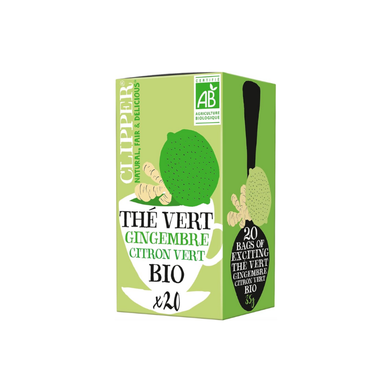 Thé vert bio gingembre citron vert Clipper