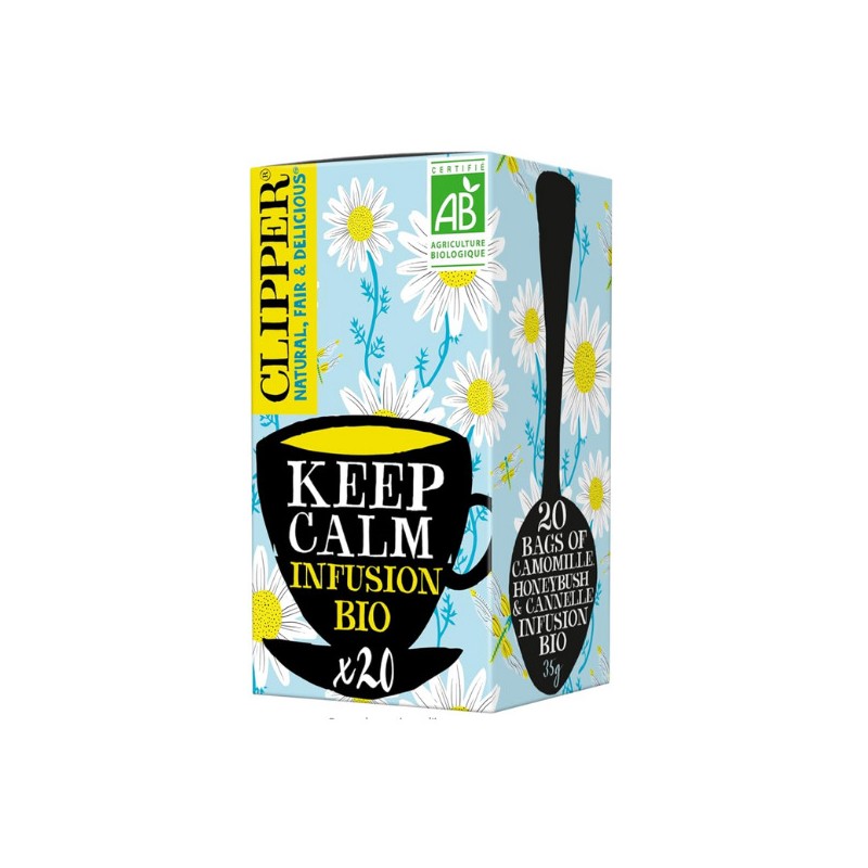 Infusion bio KEEP CALM camomille, honeybush & cannelle Clipper