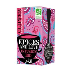 Infusion bio EPICES AND LOVE cannelle, gingembre Clipper