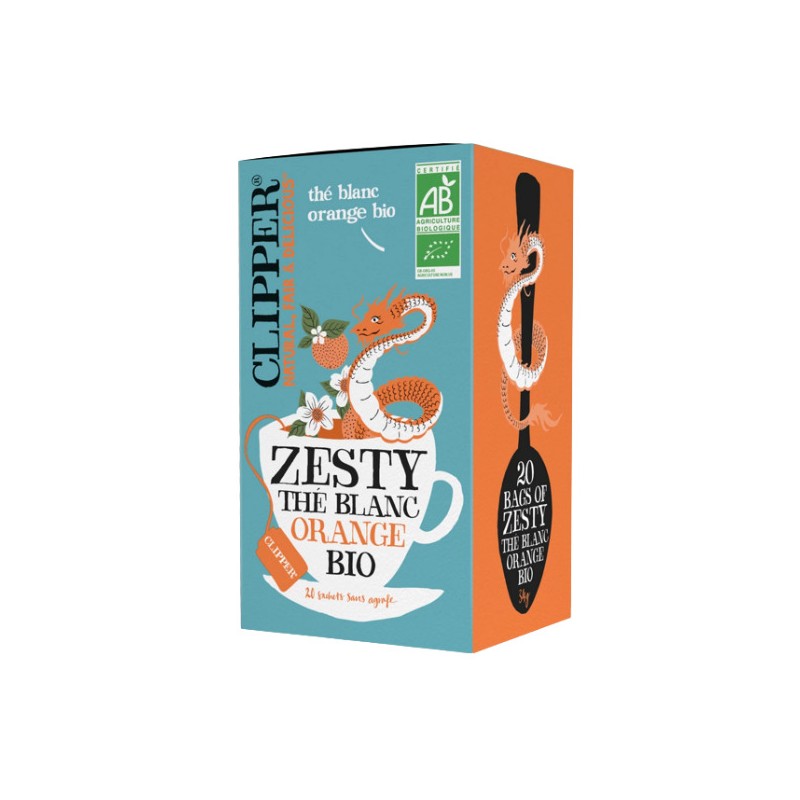 Thé blanc bio ZESTY orange Clipper