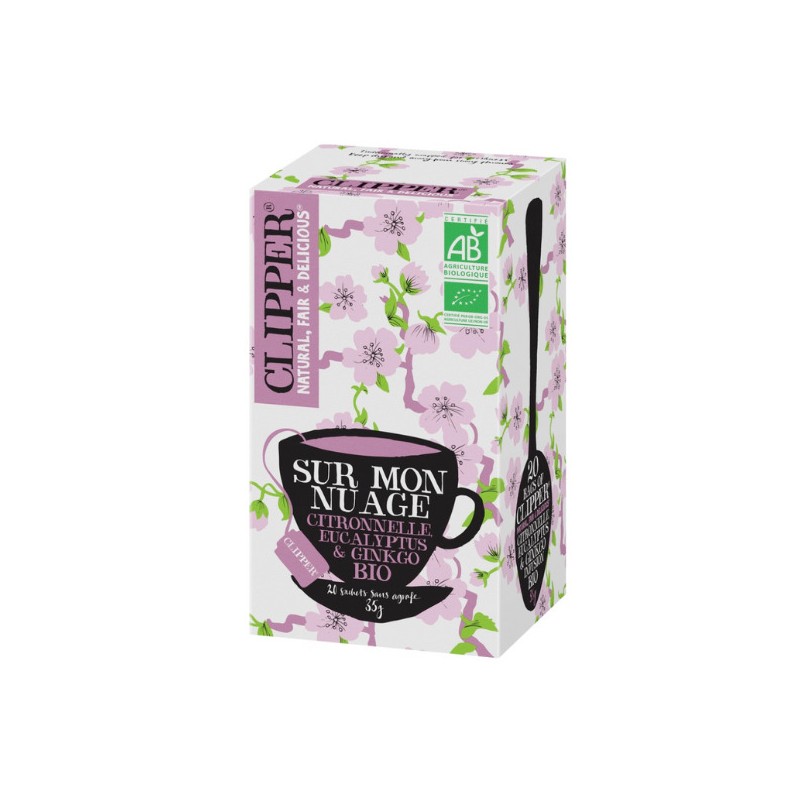 Infusion bio SUR MON NUAGE citronnelle eucalyptus ginkgo Clipper