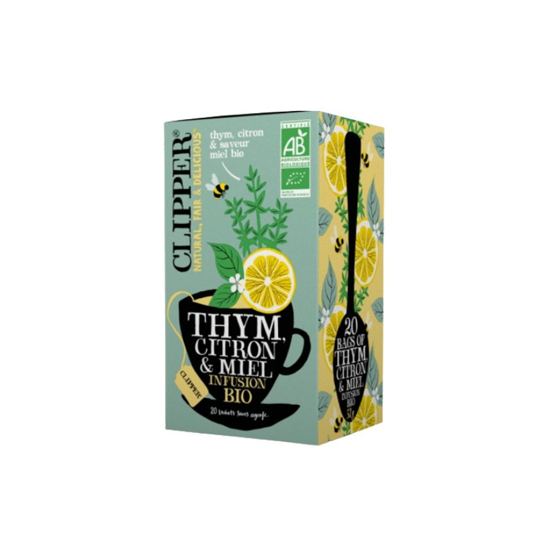 Infusion bio thym citron et miel Clipper