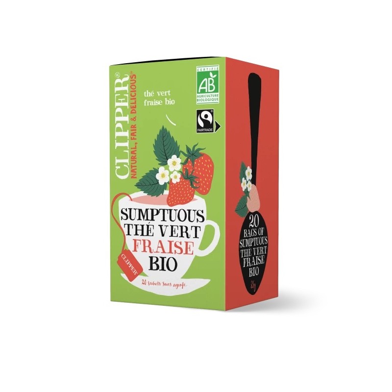 Thé vert fraise Bio Clipper