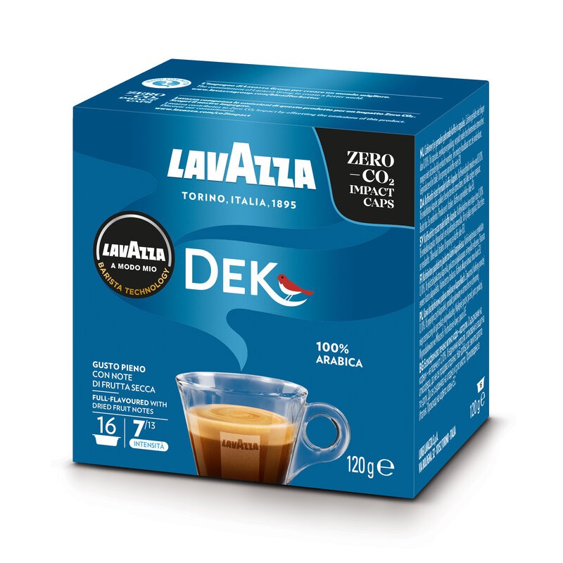 Lavazza A Modo Mio Café Espresso Dek CREMOSO 16 capsules