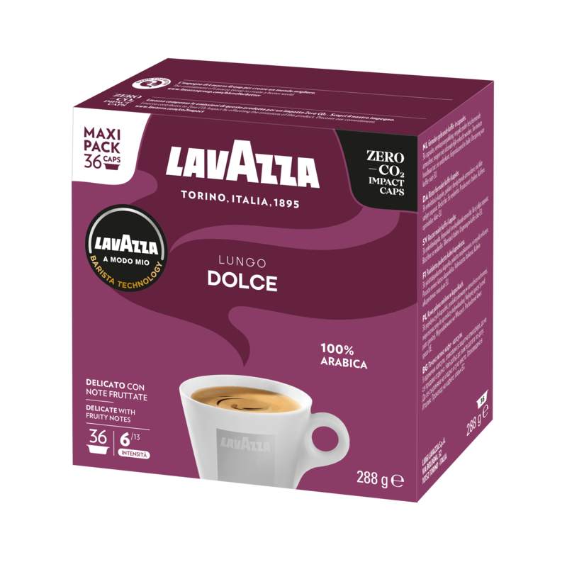 Lavazza A Modo Mio Café Espresso Lungo DOLCE 36 capsules