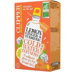 Infusion froide bio au citron, gingembre et curcuma CLIPPER
