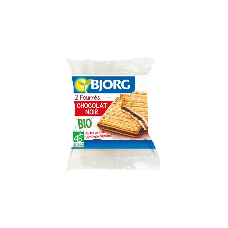 BJORG - Biscuits Fourrés au Chocolat au Lait Bio - Aux Céréales