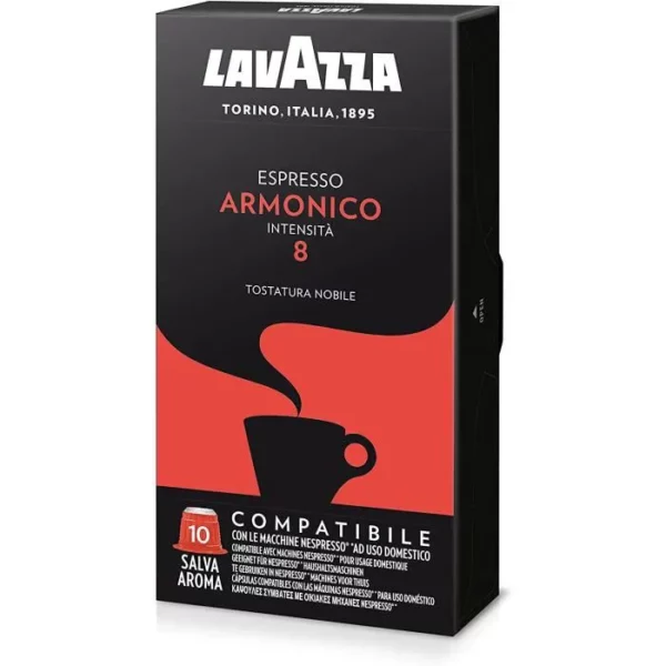 Lavazza Espresso Armonico, adapté aux machines Nespresso, 10 Caps