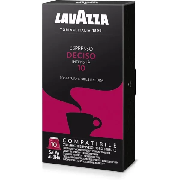 Lavazza Espresso Deciso, adapté aux machines Nespresso, 10 Caps