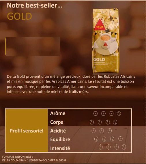 DELTA Gold grains Grenoble - Alpes DA Café en grain Delta GOLD