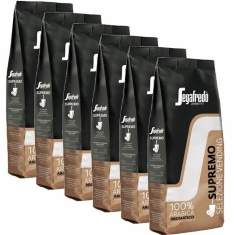 Café en grains Segafredo Supremo Lot de 6 paquets