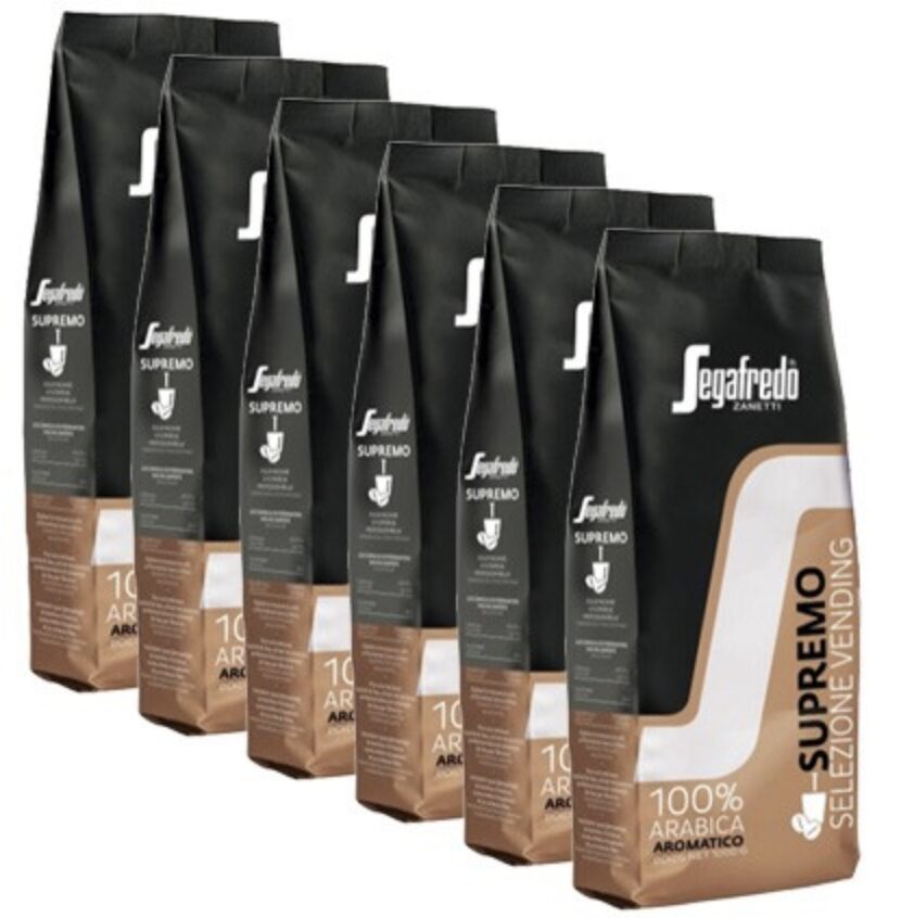 Café en grains Segafredo Supremo Lot de 6 paquets