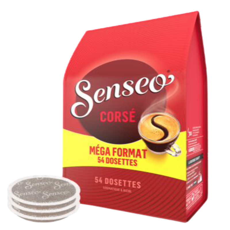 Dosettes Senseo corsé méga format