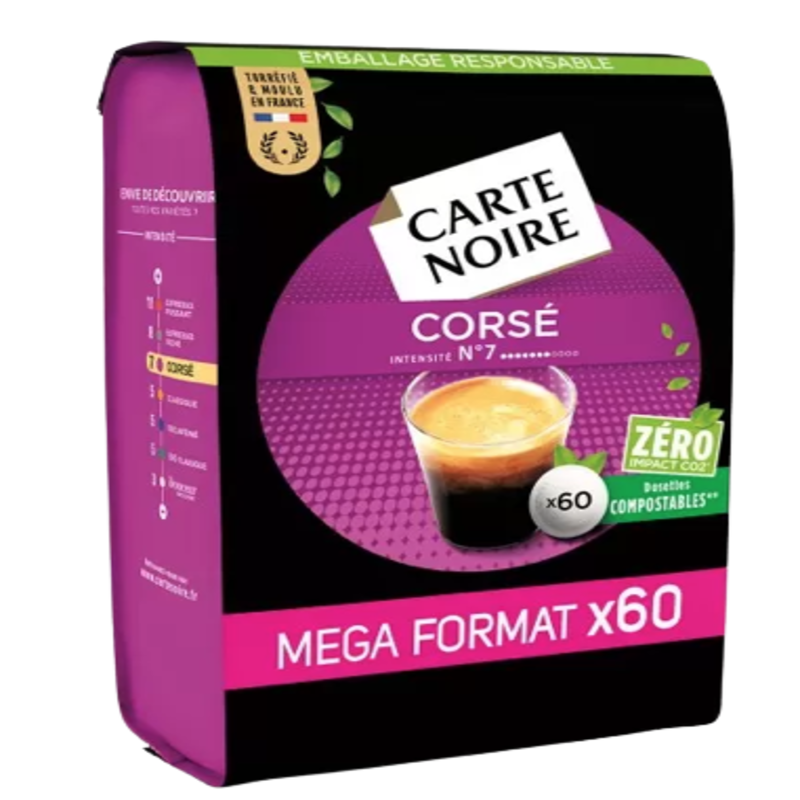 Dosettes carte noire n°7 corsé