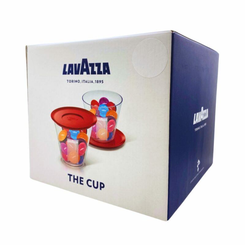 Porte capsules Lavazza en plastique transparent.